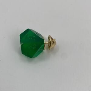 Handmade D and D dice green pin